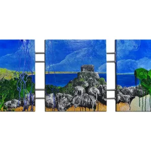 Knallerangebot Abstraktes mehrteiliges Gemälde, A.Garbe: "TULUM", Originalgemälde (Unikat) (E)