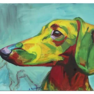 Limitierter Kunstdruck von Stefan Petrunov: "Portrait of dachshund" (A) Direkt Vom Hersteller