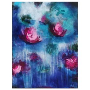 Top-Seller Abstrakte Acrylmalerei, M.Rick: "Seerosen"