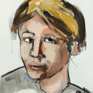 Abverkauf Neoexpressionismus, Porträt, J.J. Piezanowski: "Une caresse du vent" (A)