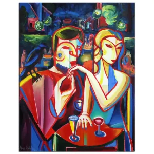 Kostenloser Rückversand Expressionistische Ölmalerei, Maciej Cieśla: "Der Verehrer III", Originalgemälde (Unikat)