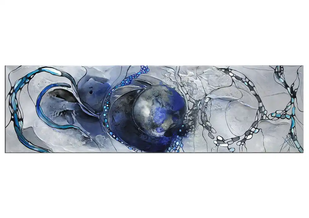 Beliebt Ölbild abstrakt, B. Ossowski: "Blue Moon" (E)
