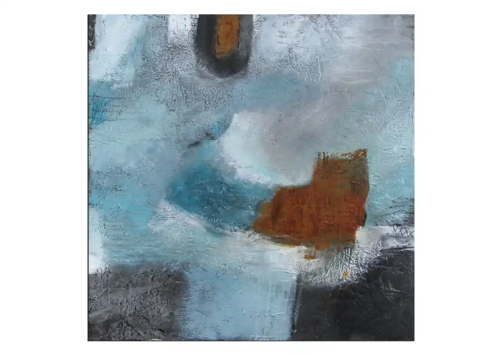 Abstrakte Acrylmalerei, M.Rick: "Winterklänge" Sofort Bestellen