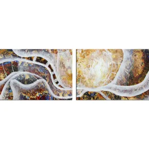 Aktuell Acrylmalerei abstrakt, Julio Fernandez: "Surreale Lichtwellen", Unikat/Original