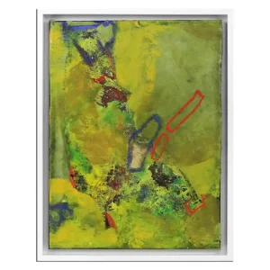 Acrylmalerei abstrakt, M.Rick: "Red Rings" Mega-Angebot