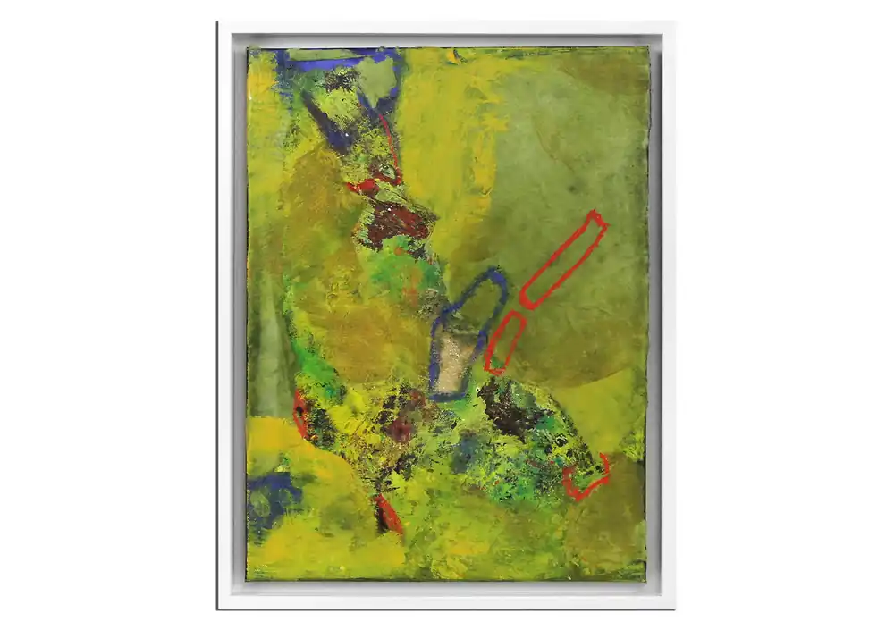 Acrylmalerei abstrakt, M.Rick: "Red Rings" Mega-Angebot