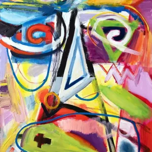 M. Cieśla: "Porträt zwischen Traum und Archetyp 01 2020", Original/Unikat, Mischtechnik auf Leinwand Nur Für Kurze Zeit