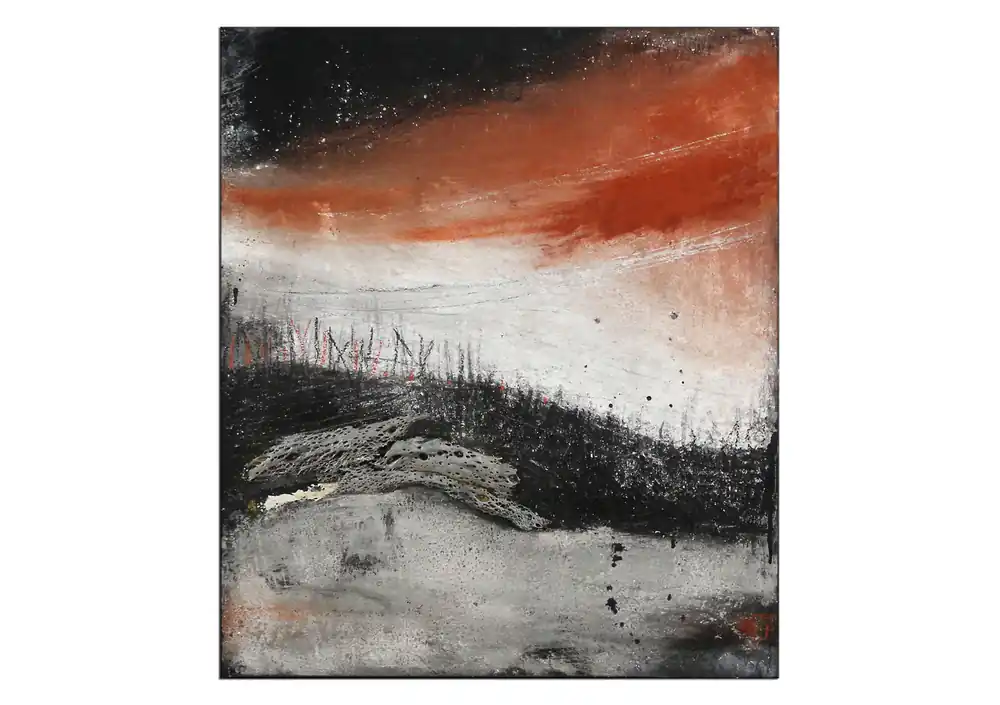 Acrylbilder abstrakt, M.Rick: "Fundstück" Ausverkauf