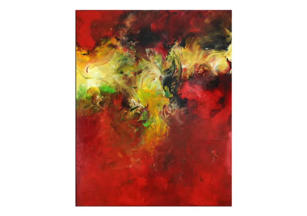 Begrenztes Angebot Abstrakte Acrylmalerei, C. Middendorf: "RED POINT II"