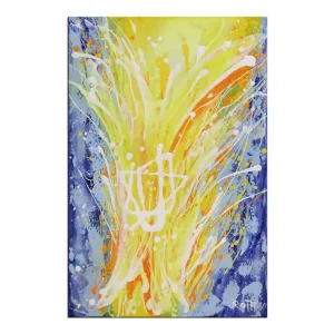 Abstraktes Acrylgemälde, L.Roth: "Blütenstern" Top-Angebot