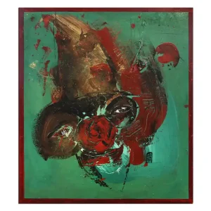 Preiswert Acrylgemälde, Dirk Hille: "GoldGrün"