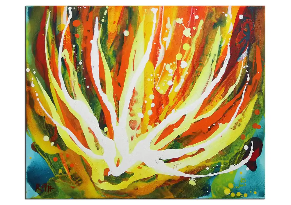 Top-Angebot Acrylgemälde, L.Roth: "BLÜHEND"