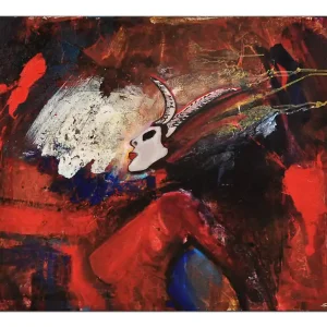 Knallerangebot Acrylgemälde, C. David Schwartz: "TANZEN IM XIBALBA", Originalgemälde (Unikat)