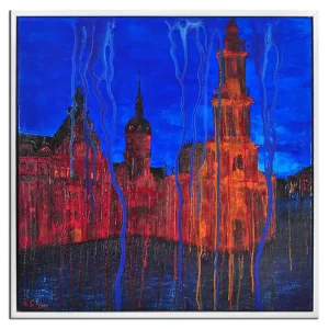 Mega-Angebot Acrylgemälde, A.Garbe: "ZEITSPRUNG (SEINE STADT)" (E)