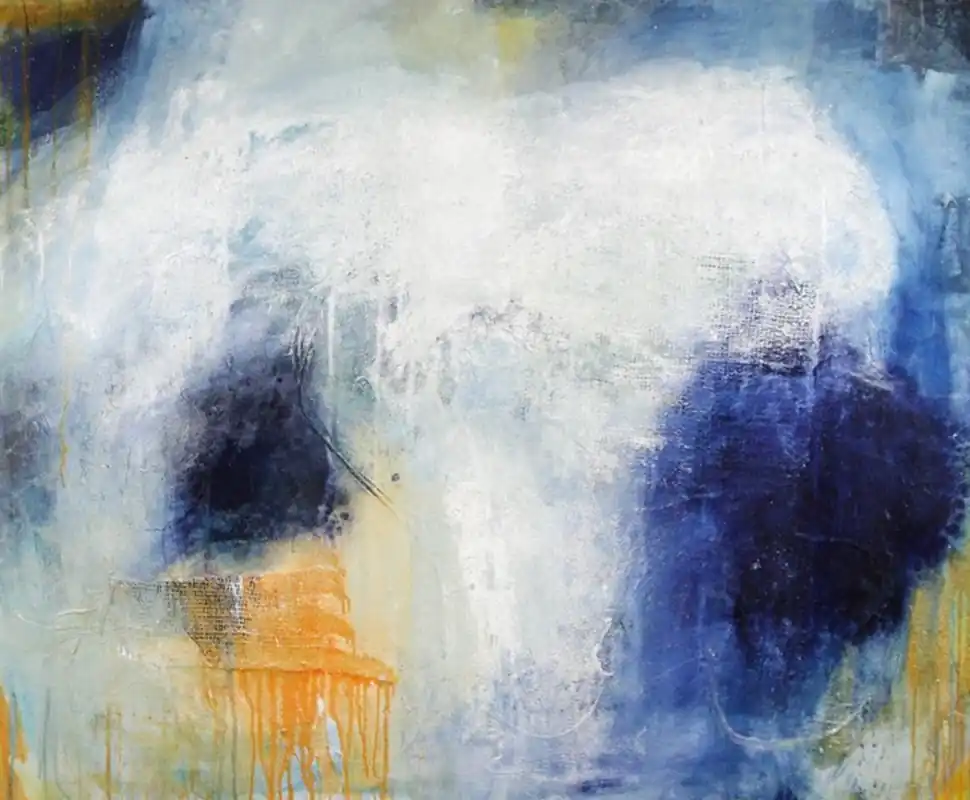 Acrylbilder abstrakt. M.Rick: "TO IMMERSE INTO V". Originalgemälde (Unikat) Nur Für Kurze Zeit