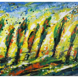 Acrylgemälde, L.Roth: "STRAßE NACH SÜDEN" Saisonangebot