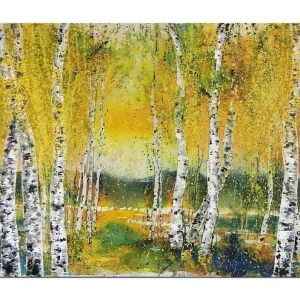 Gemälde abstrakt, Maya: "GOLDENER HERBST" Gratis Versand
