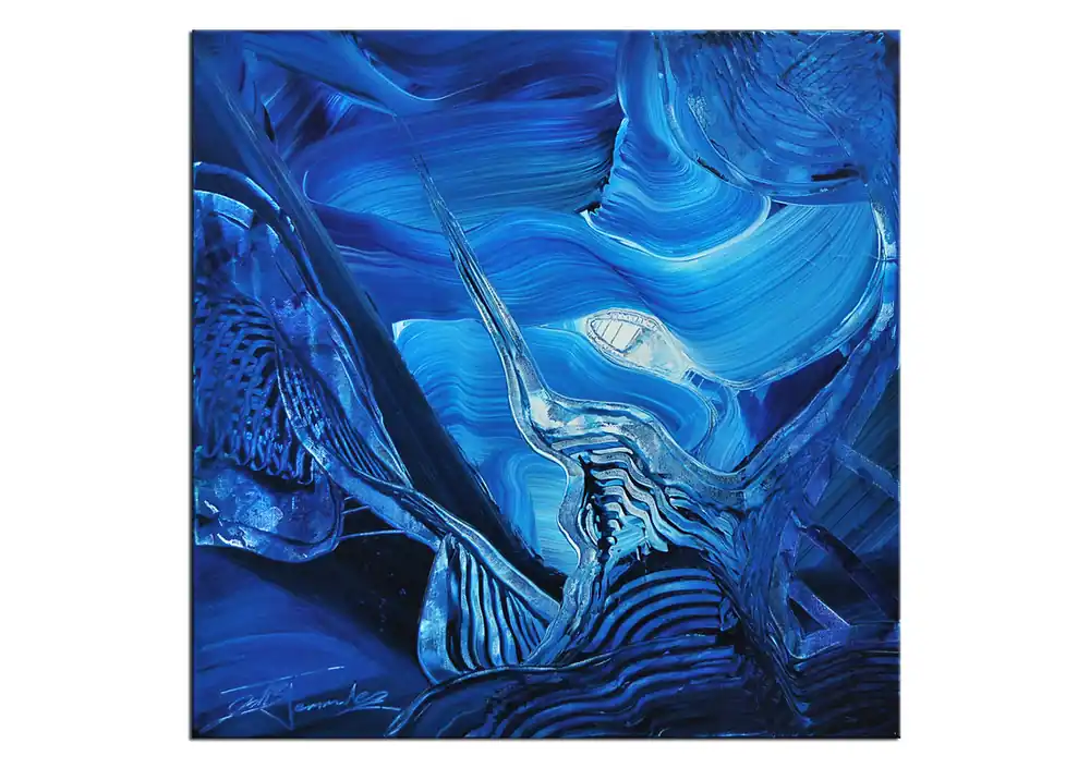Acrylgemälde, Julio Fernandez: "FARBFORMWANDEL XIII" (ri) (E) Garantierte Lieferung
