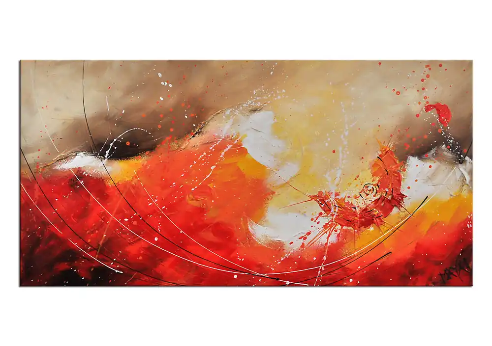 Acrylgemälde, Maya: "HITZEWIRBEL" Must-Have