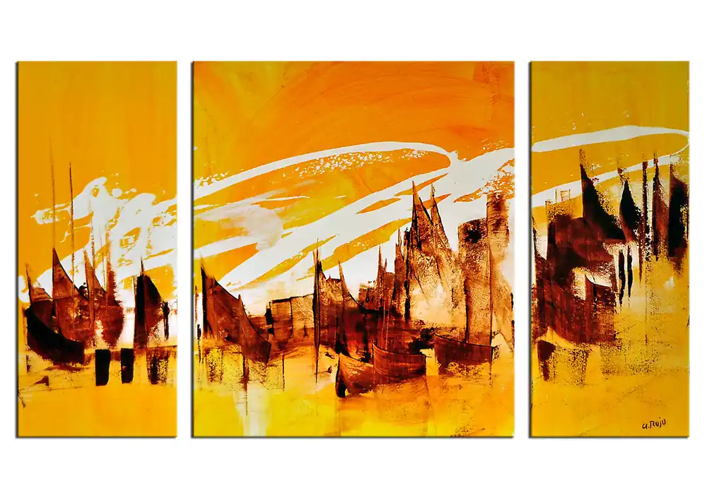 Acrylgemälde, A. Rojo : "REGATTA" Top-Preis