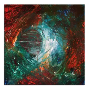 Acrylgemälde, A. Garbe: "VERGANGENHEIT?" XL-Format Geprüft