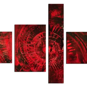 Ausverkauf Acrylgemälde, A. Rojo : "CARBONO"