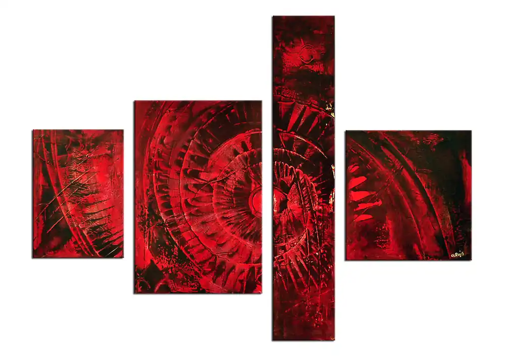 Ausverkauf Acrylgemälde, A. Rojo : "CARBONO"