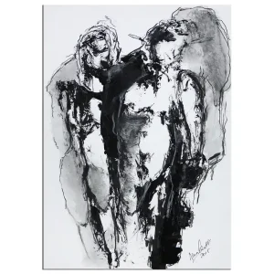 Angebot Zeitgenössische Grafik/Malerei, Ilona Schmidt: "Er ist ein Freund"