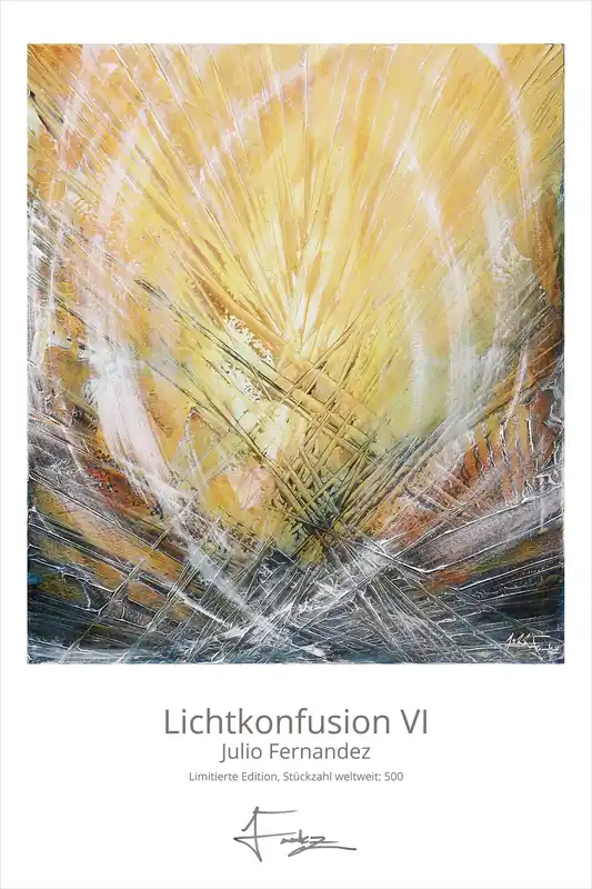 Wochenendangebot Limitierte Edition auf Papier, J. Fernandez "Lichtkonfusion VI", Fineartprint, Kollektion E&K