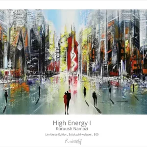 Limitierte Edition auf Papier, K. Namazi: "High Energy I", Fineartprint, Kollektion E&K Bestpreis