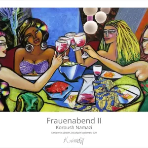 Limitierte Edition auf Papier, K. Namazi: "Frauenabend II", Fineartprint, Kollektion E&K Beliebt