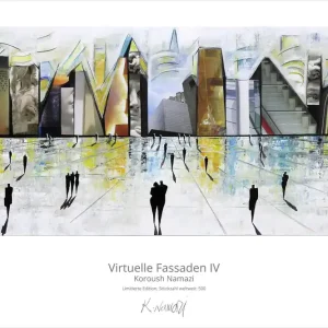 Kostenloser Versand Limitierte Edition auf Papier, K. Namazi: "Virtuelle Fassaden IV", Fineartprint, Kollektion E&K