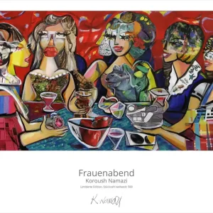 Limitierte Edition auf Papier, K. Namazi: "Frauenabend", Fineartprint, Kollektion E&K Direkt Vom Hersteller