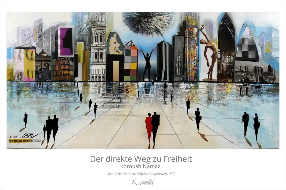 Limitierte Edition auf Papier, K. Namazi: "Der direkte Weg zu Freiheit", Fineartprint, Kollektion E&K Zertifiziert