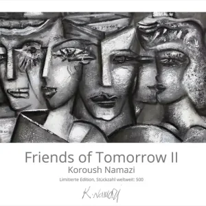 Gratis Versand Limitierte Edition auf Papier, K. Namazi: "Friends of Tomorrow II", Fineartprint, Kollektion E&K