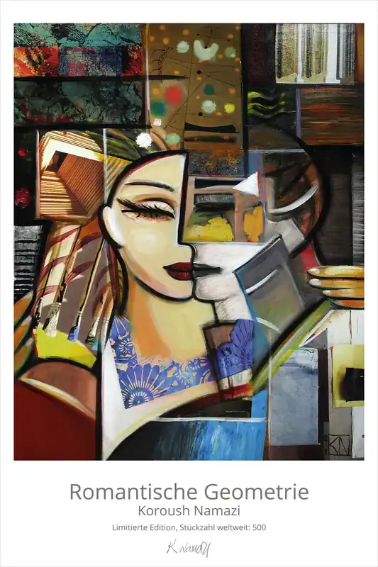 Preis Gesenkt Limitierte Edition auf Papier, K. Namazi: "Romantische Geometrie", Fineartprint, Kollektion E&K
