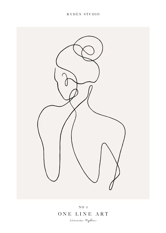 One Line Art No 1 Poster Abverkauf