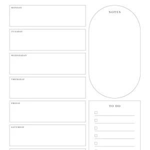 Wochenplaner Poster Neuheit