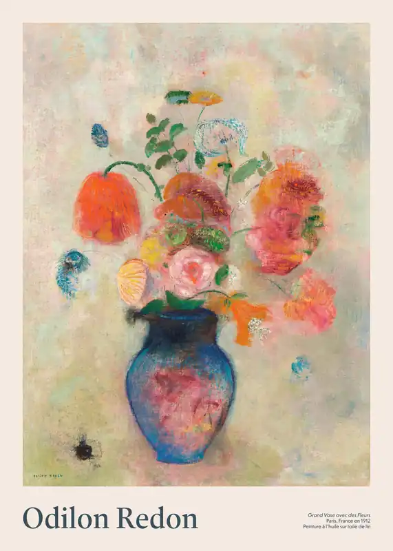 Aktuell Odilon Redon - Large Vase with Flowers Poster
