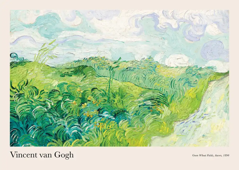 Aktuell Van Gogh - Grüne Weizenfelder, Auvers Poster