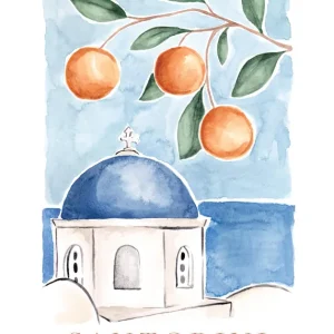 Aktuell Santorini Orangen Poster