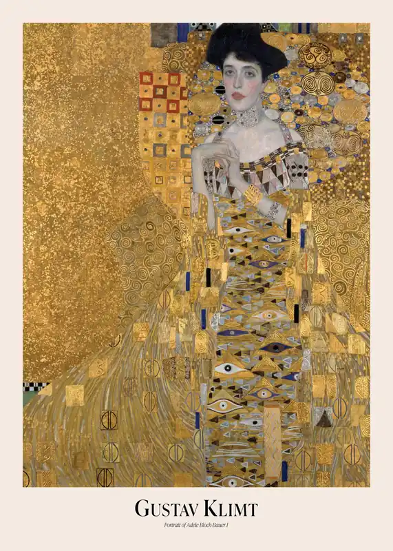 Zertifiziert Gustav Klimt - Porträt von Adele Bloch-Bauer I Poster