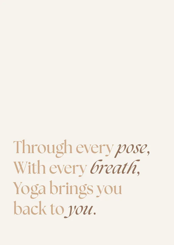 Zertifiziert Yoga bringt dich zu dir zurück Poster