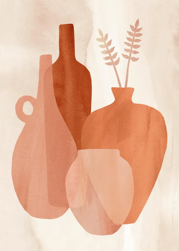 Abstrakte Vase Poster Bestpreis