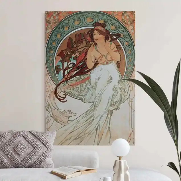 Alfons Mucha - Vier Künste - Die Musik Akustikbild Direkt Vom Hersteller