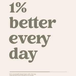 1 % besser jeden Tag Poster Sichere Zahlung