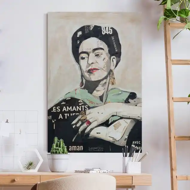 Billig Frida Kahlo - Collage No.4 Akustikbild