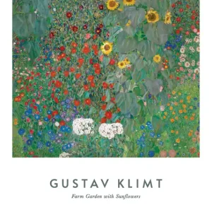 Zertifiziert Gustav Klimt - Bauerngarten mit Sonnenblumen Poster