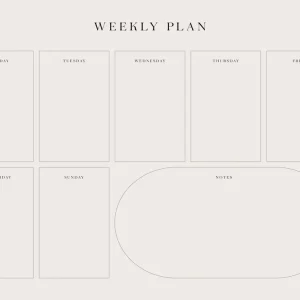 Wochenplaner Beige Poster Highlight