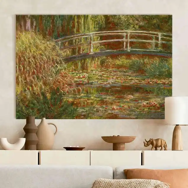 Claude Monet - Seerosenteich und japanische Brücke (Harmonie in rosa) Akustikbild Schneller Versand